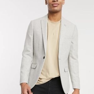 NWT Topman Skinny Suit Jacket with Wool 34R